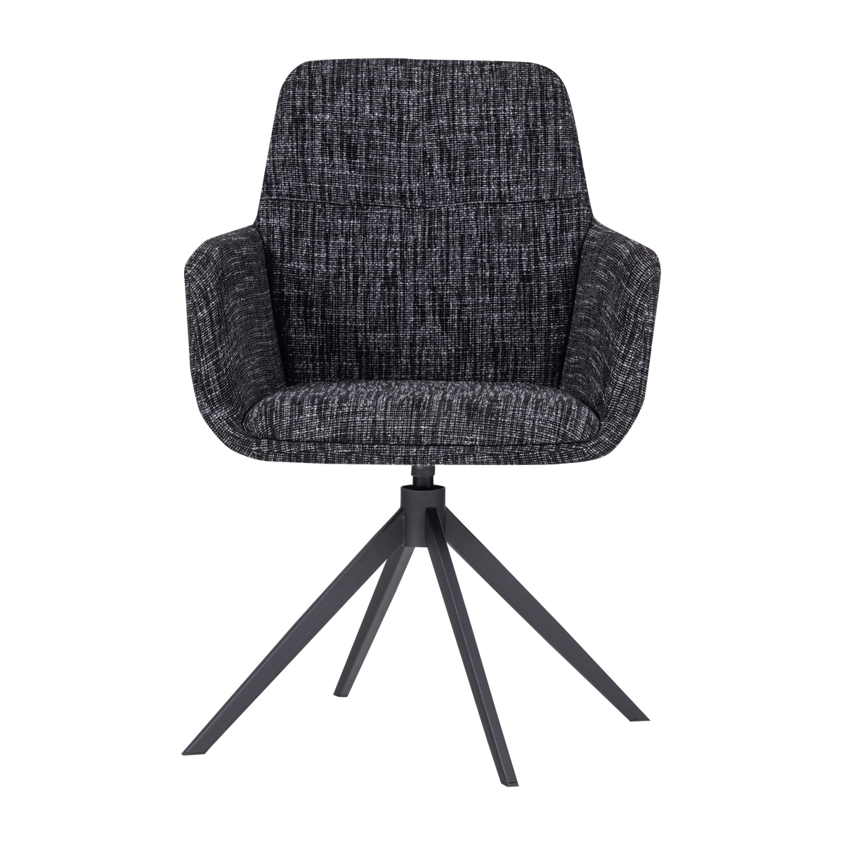 WOOOD eetkamerstoel met armleuning Grant - Melange - Zwart - 88x61x63