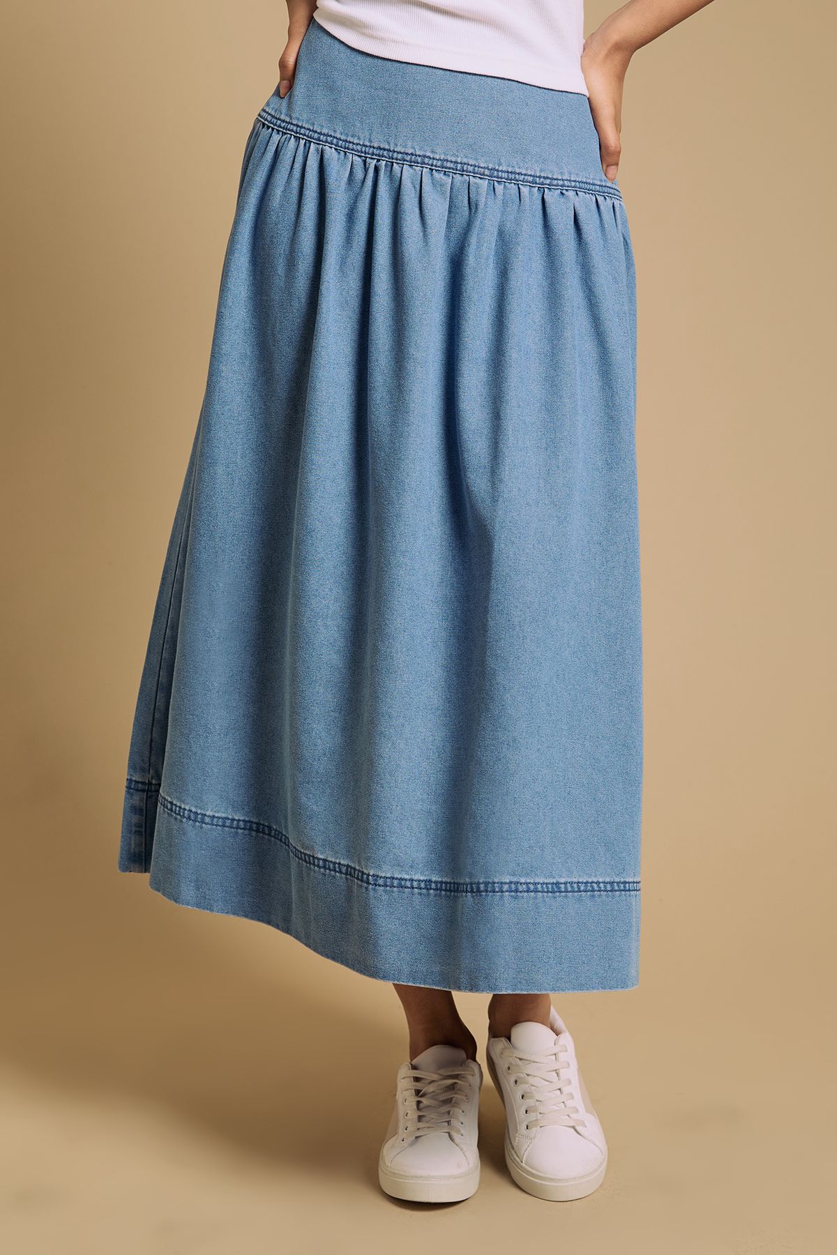 Dorothy Perkins Petite Dropped Waist Maxi Skirt