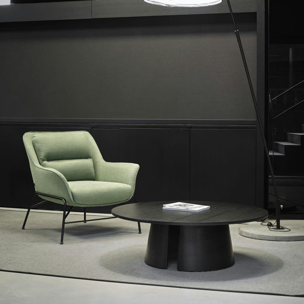 CEP - Table basse ronde en bois D110cm noir