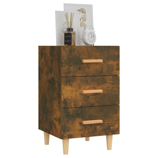 NNEVL Bedside Cabinet Smoked Oak 40x40x66 cm Engineered Wood