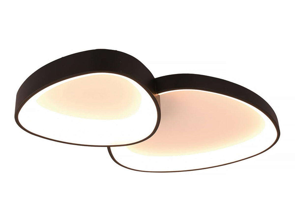 Freelight plafondlamp Organico - 2 lichts - 58 x 10.5  cm - zwart