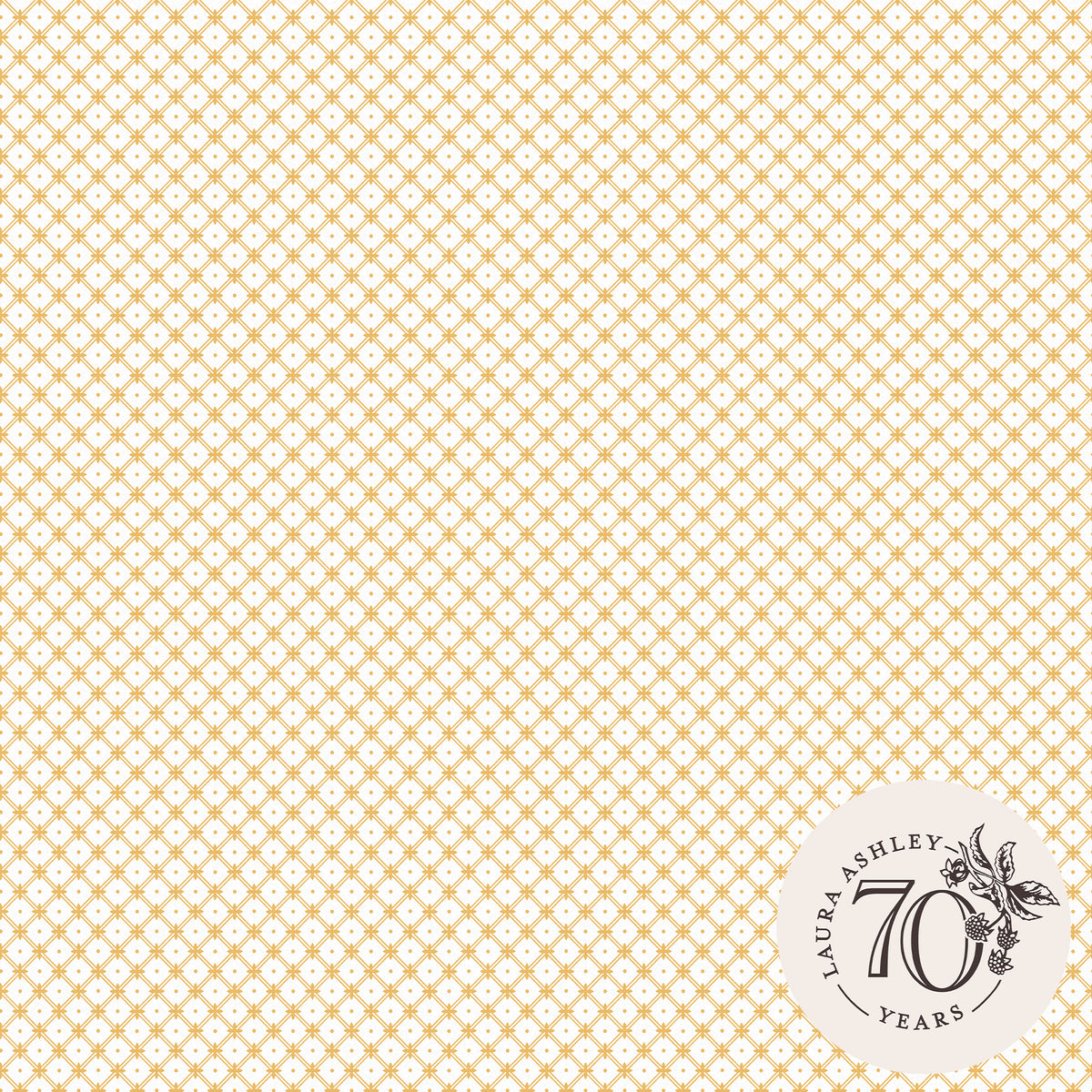 Laura Ashley Vliesbehang - Wickerwork Pale Ochre Yellow - Oker geel 10mx52cm