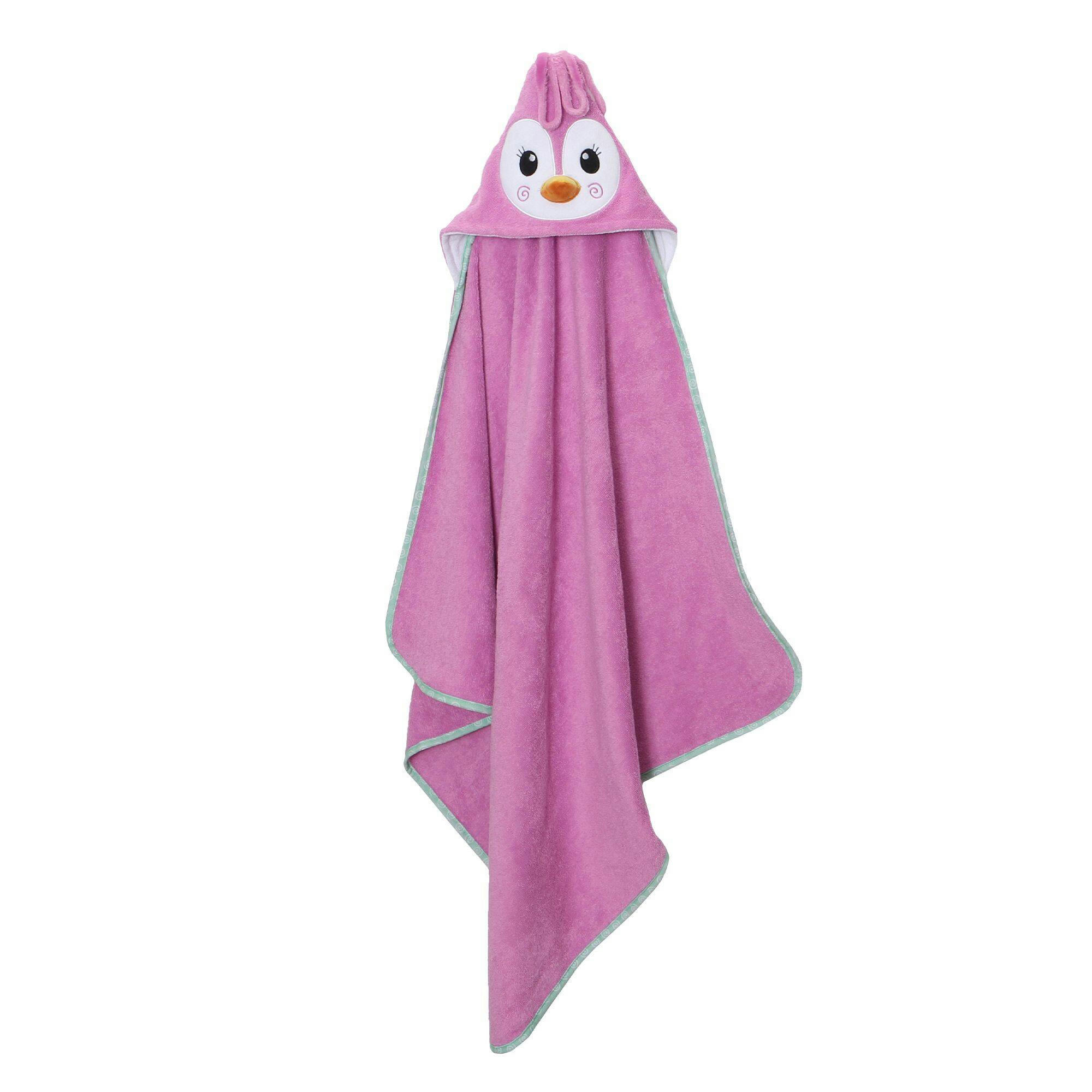 ZOOCCHINI Baby Snow Terry Hooded Bath Towel - Penny the Penguin