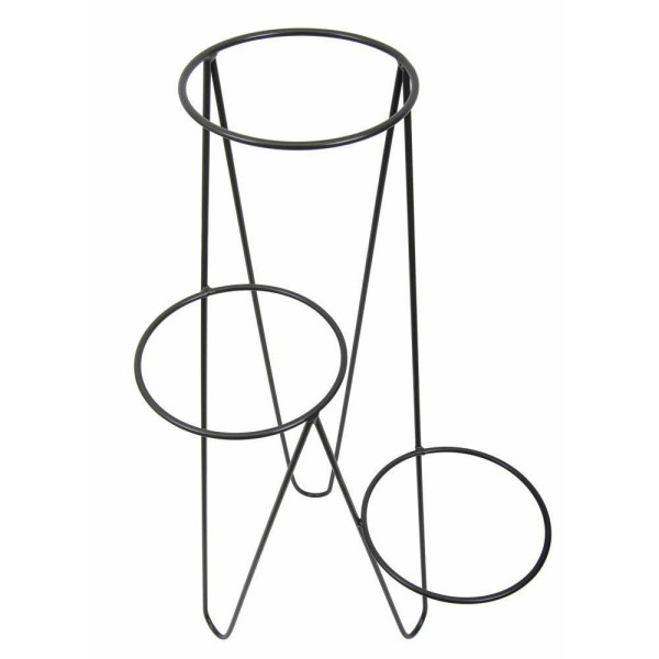 Nowoczesny potrójny kwietnik 95 cm czarny LOFT