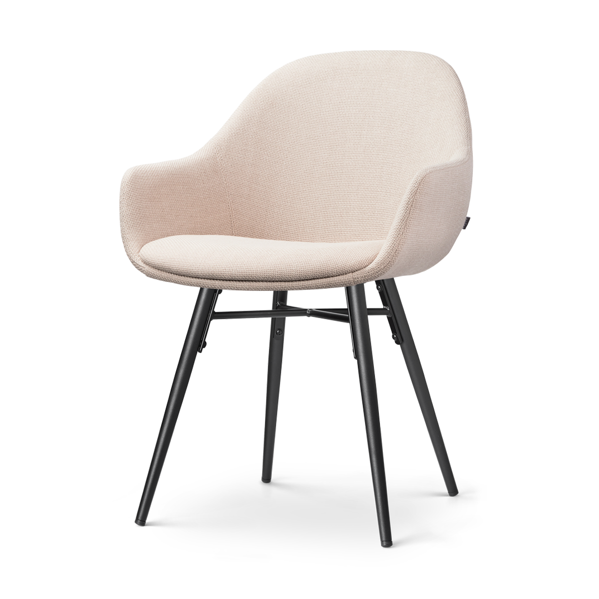 Nolon Nena-Mae Eetkamerstoel Beige - Zwarte Houten Poten