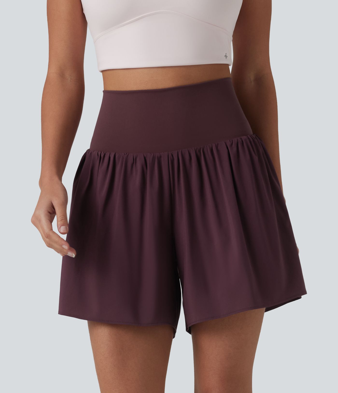 Short de running 2-en-1 taille haute 12,5 cm avec poches