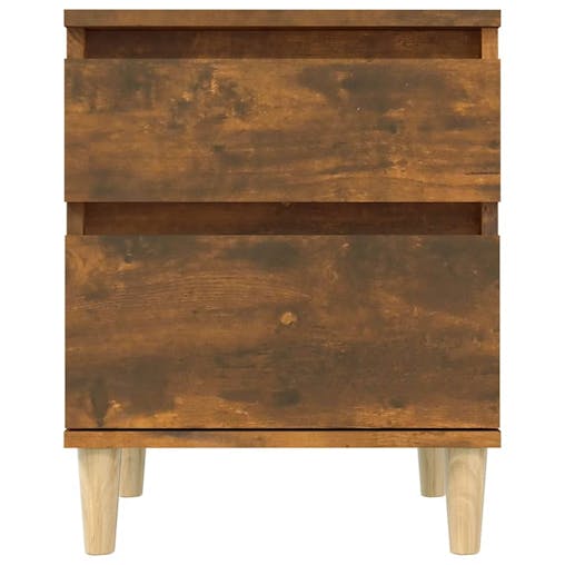 NNEVL Bedside Cabinets 2 pcs Smoked Oak 40x35x50 cm