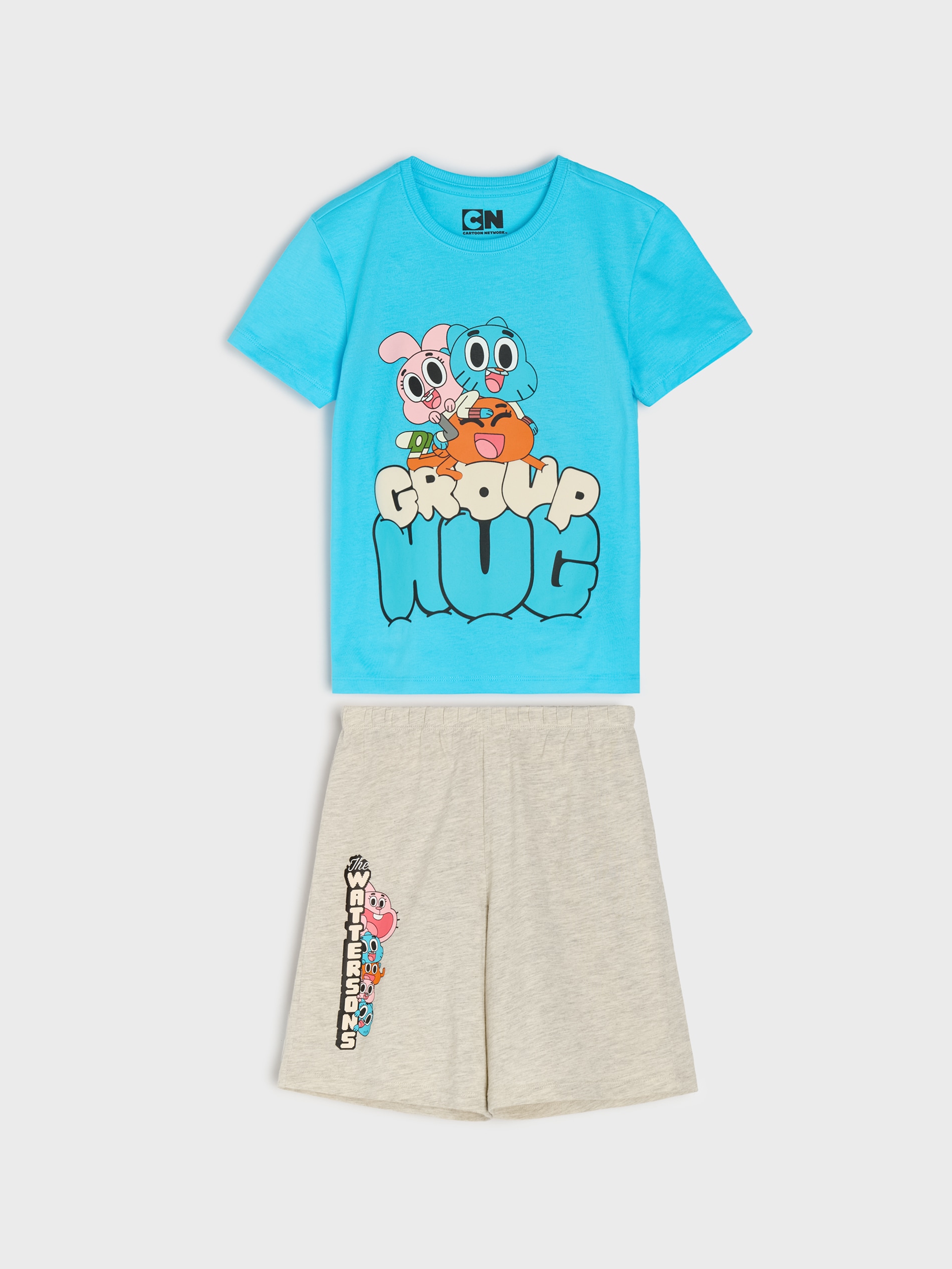 Bawełniana piżama dwuczęściowa z nadrukiem The Amazing World Of Gumball