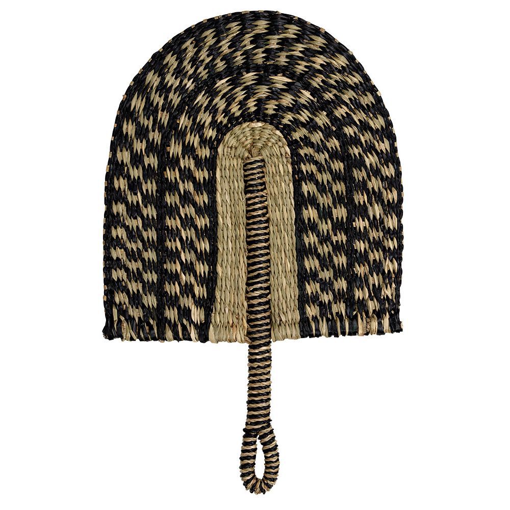 Décoration éventail en osier L45xH26 cm