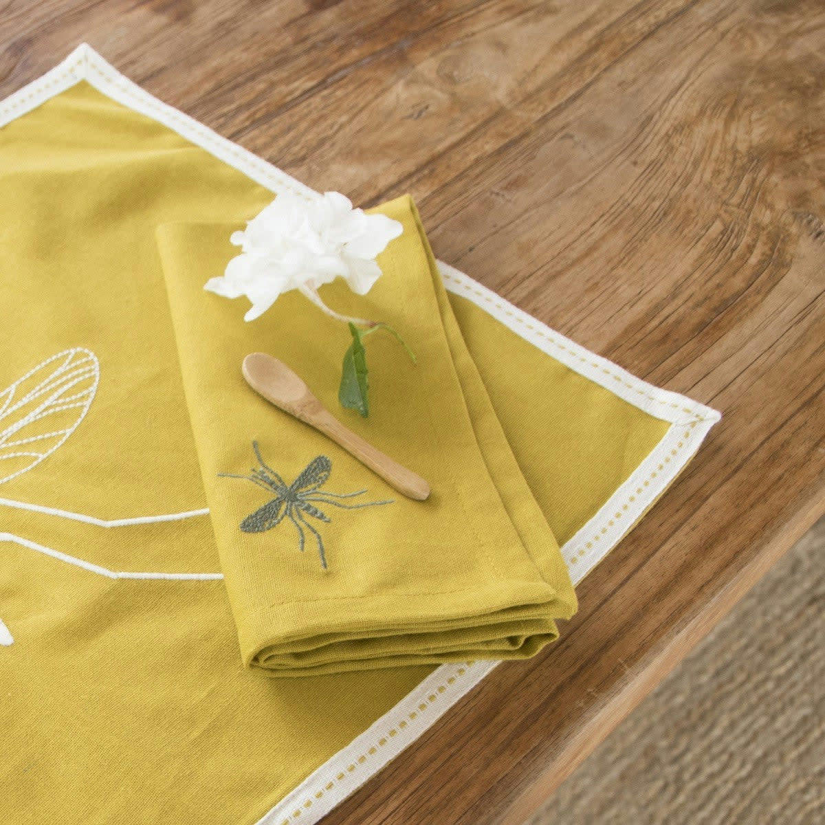 MOSQUITO - Sets de table (x4) coton  35x50 jaune zeste