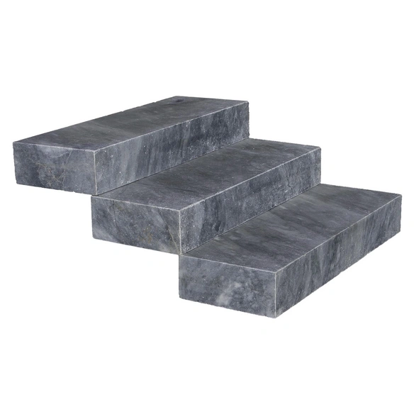 Blockstufe »Pandora Blue«, LxBxH: 100 x 35 x 15 cm, Kalkstein, blau/grau