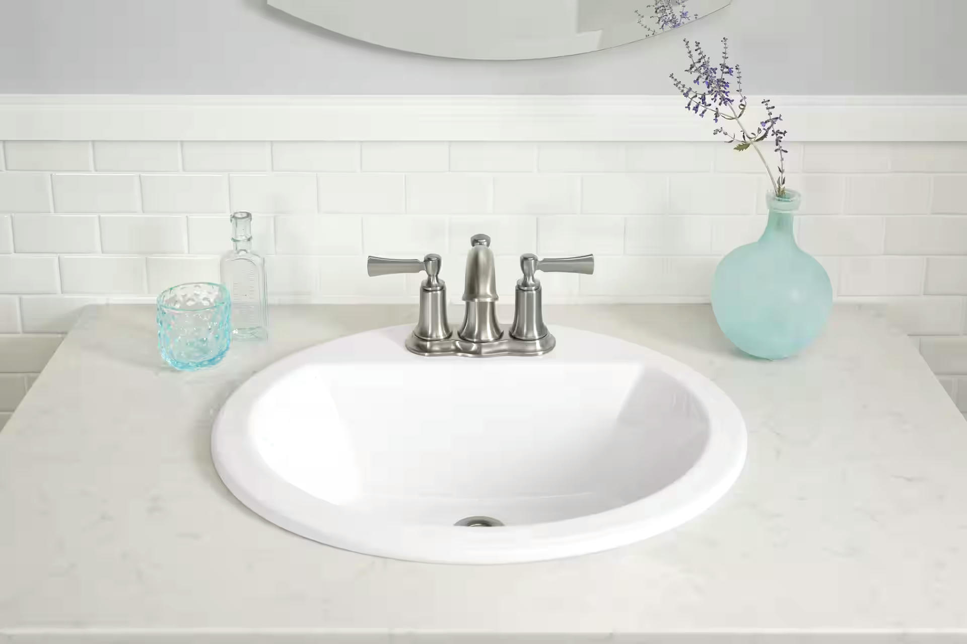 Kohler Elliston Double Handle 4-in Centerset Bathroom Sink Faucet, Brushed Nickel
