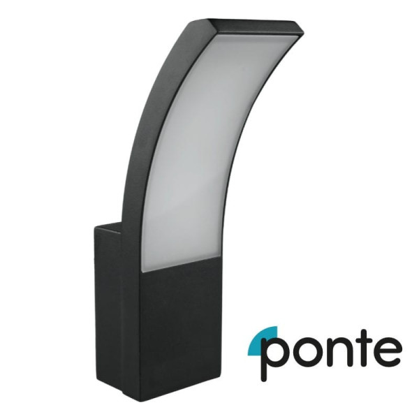 Kinkiet zewnętrzny Ponte 4000K czarno-biały LED 1x9W 1000lm IP54 DPM