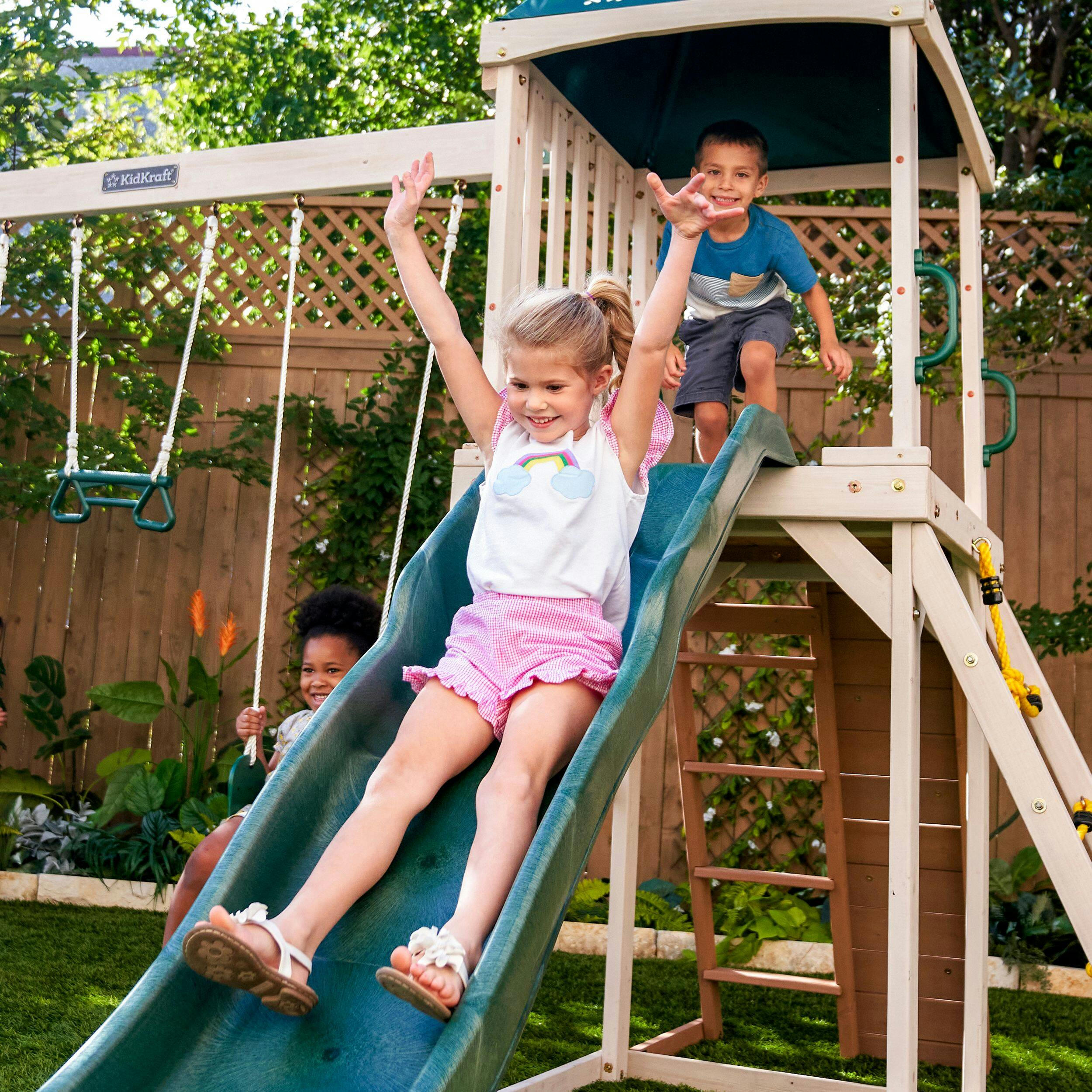 Big Backyard KidKraft Emerald Challenge Swing Set