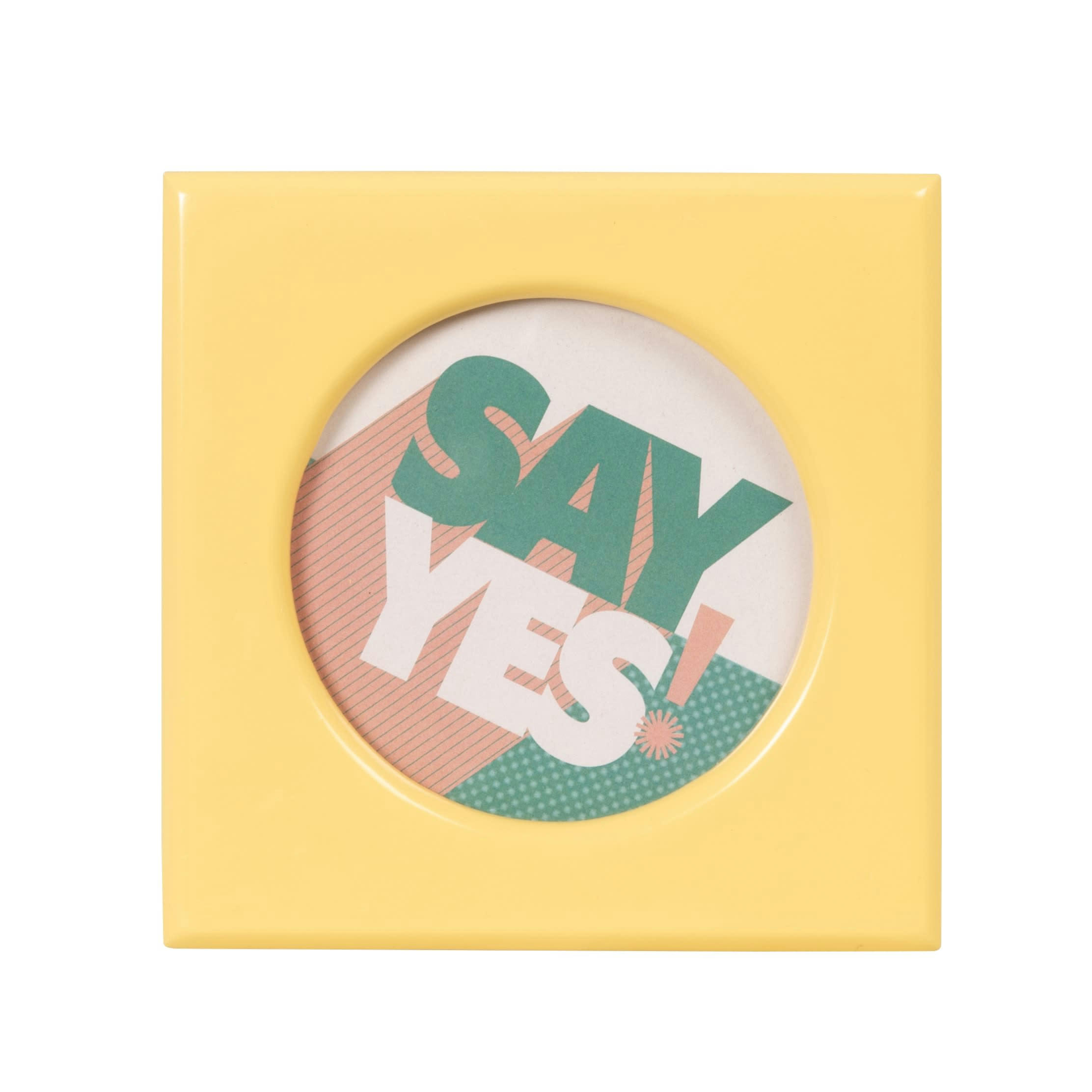 SAYES - Cadre photo carré jaune 10x10