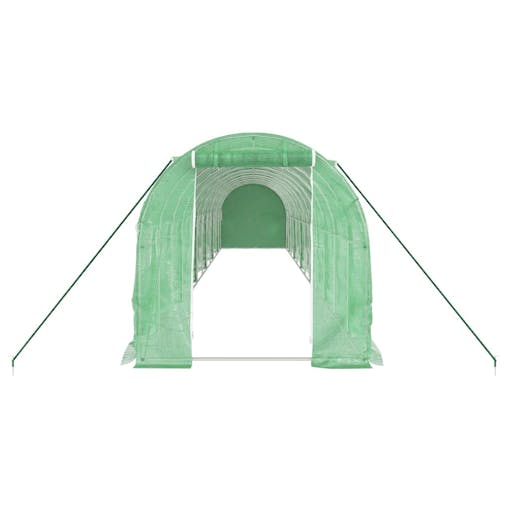 NNEVL Greenhouse with Steel Frame Green 24 m&sup2; 12x2x2 m