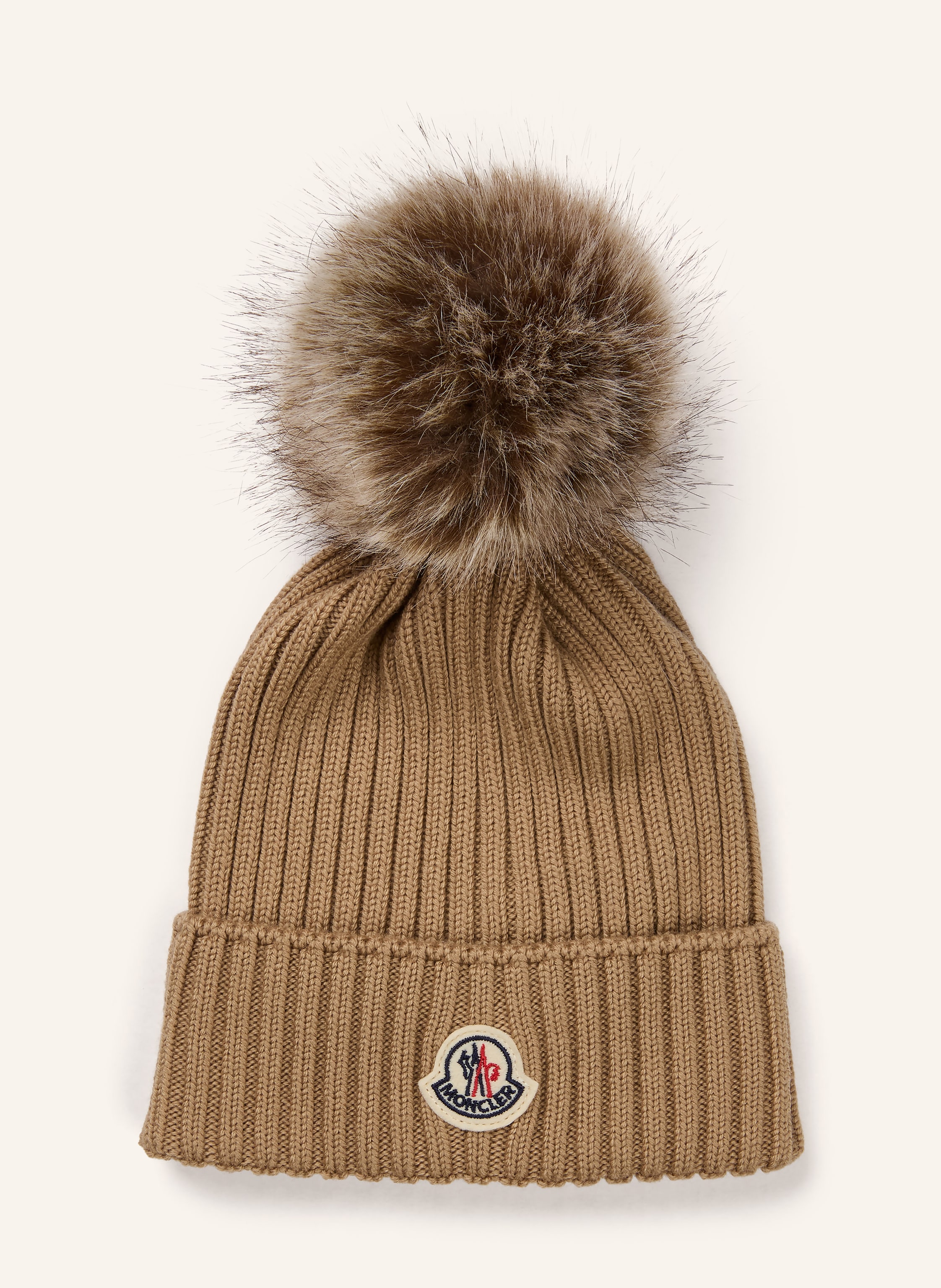 MONCLER enfant Mütze mit Kunstfell