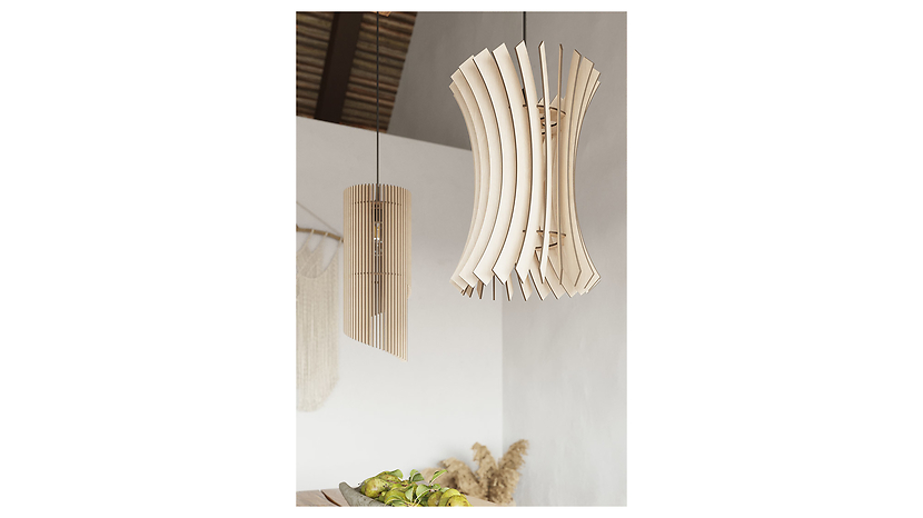Lampa wisząca Oriana drewniana brązowa
