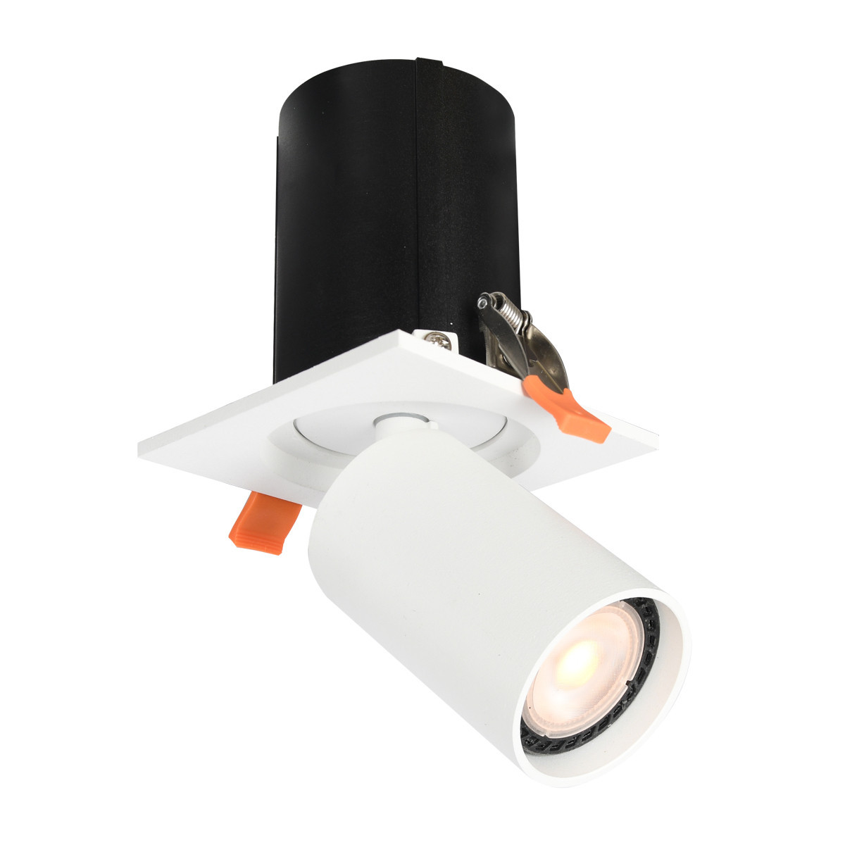 Oprawa wpuszczana kwadratowa biała matowa 10cm TERMO 1xGU10x10W IP20 Italux
