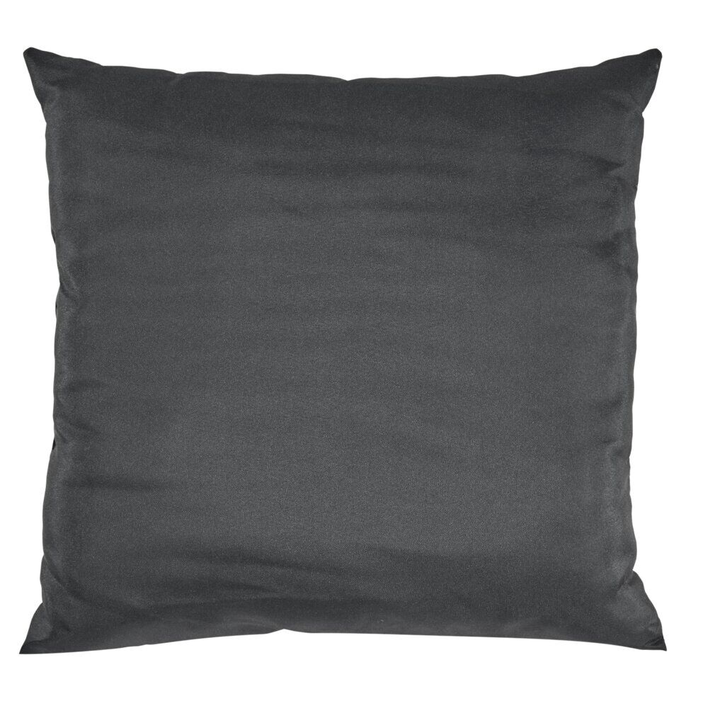 Coussin d'extérieur déperlant uni noir 40x40cm
