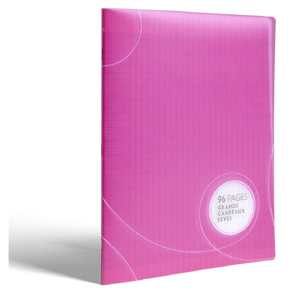 Cahier 96 pages seyès grands carreaux 24x32cm - 6 coloris