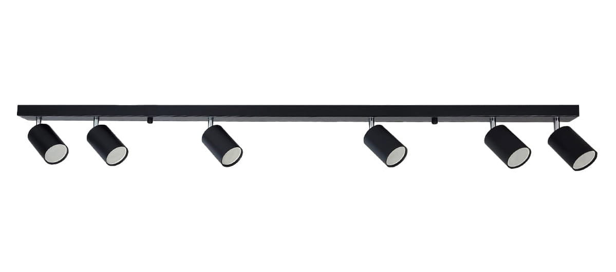 Lampa sufitowa spot Bardo 6xGU10 czarna/chrom