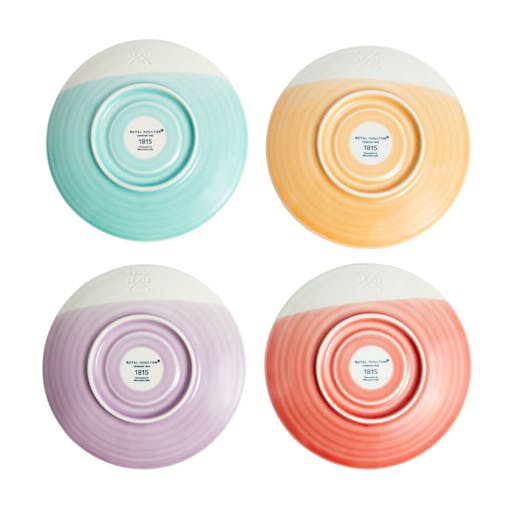 Royal Doulton 1815 Bright 4 Piece Cappuccino & Saucer Set | 256ml Mixed