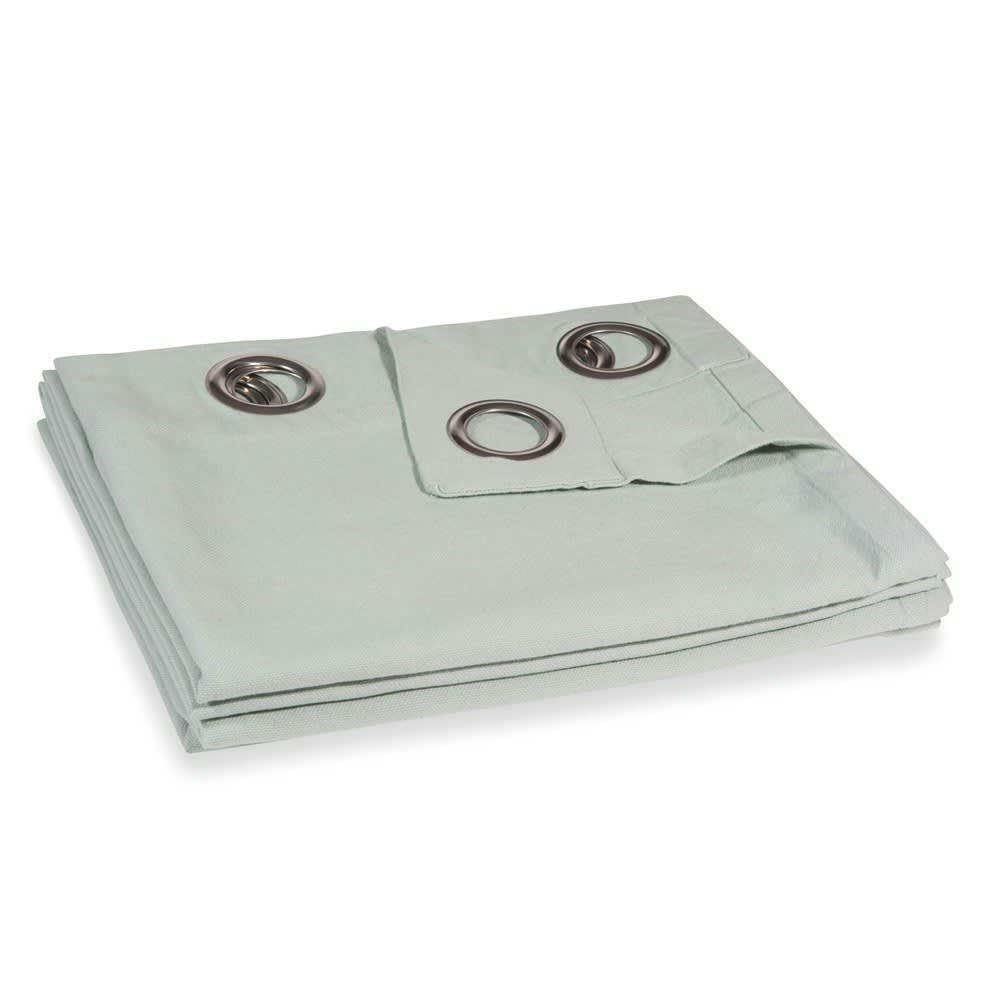 Pornic - Rideau à oeillets en coton bleu pastel à l