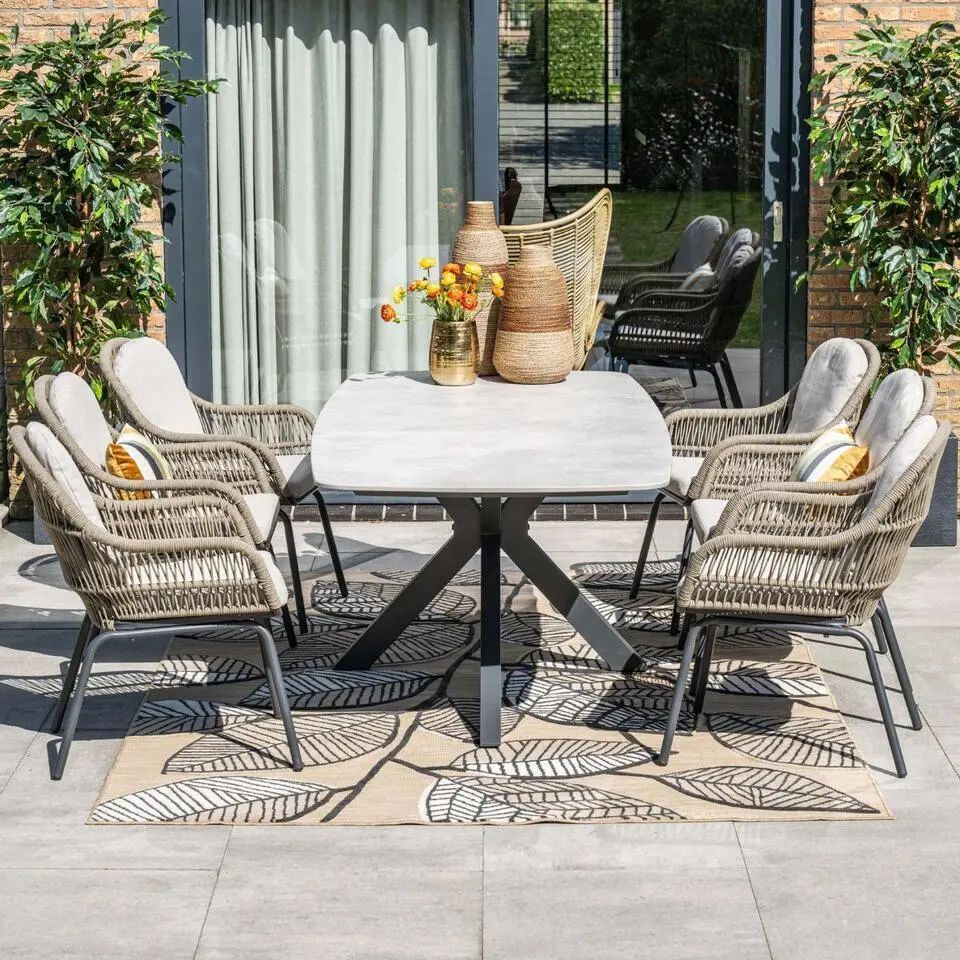 San Fele dining tuintafel - 220x100 cm - Fibrestone