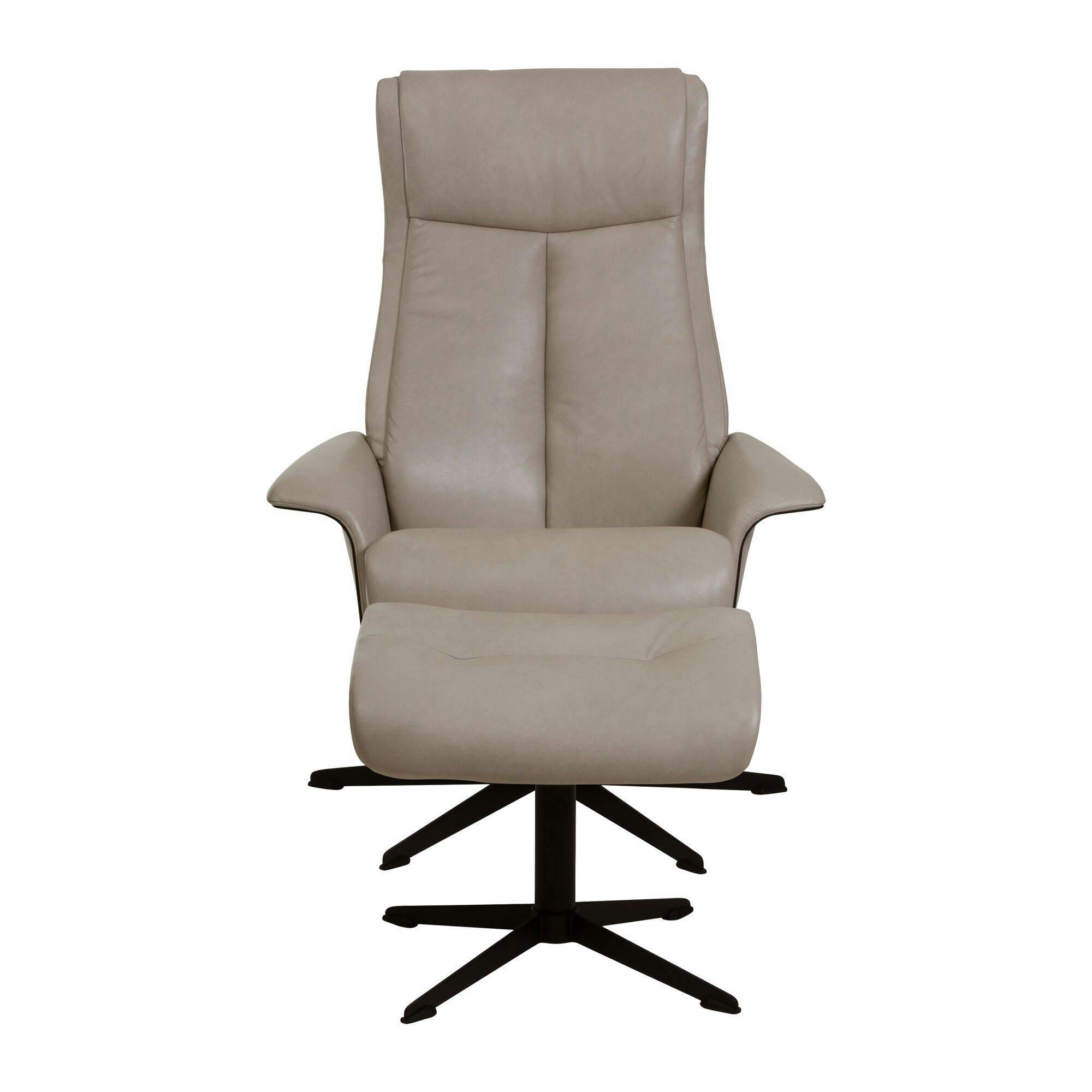 EVAN - Fauteuil de relaxation en cuir beige
