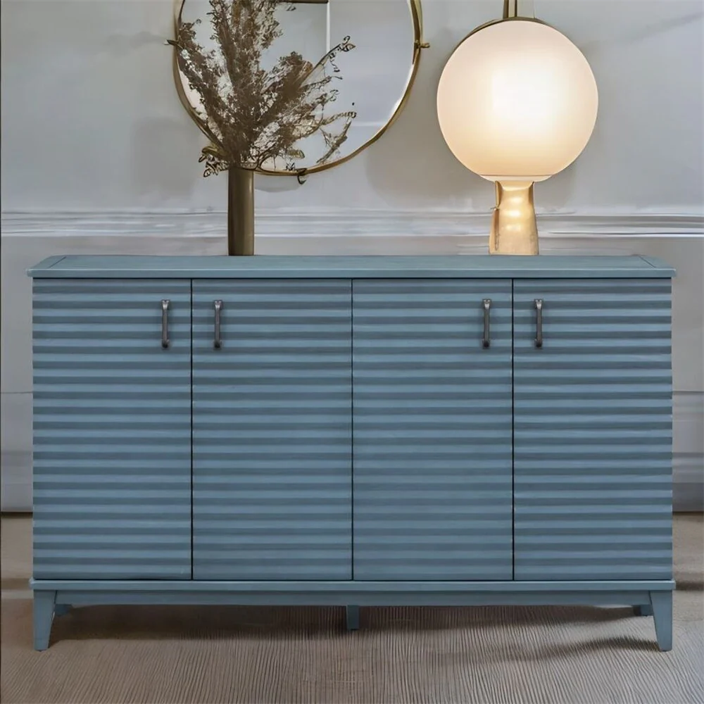 Sideboard with Storage Buffet/Adjustable Shelves and Metal Handles
