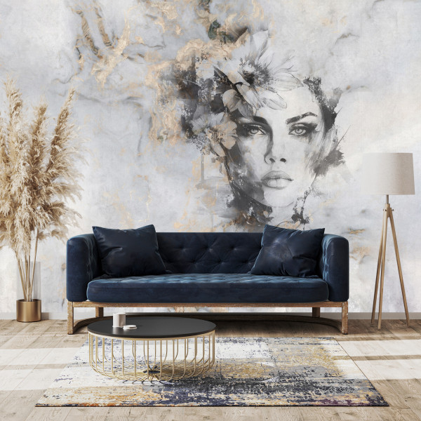 Fototapeta Do Salonu Portret Kobiety Beton 90x60cm