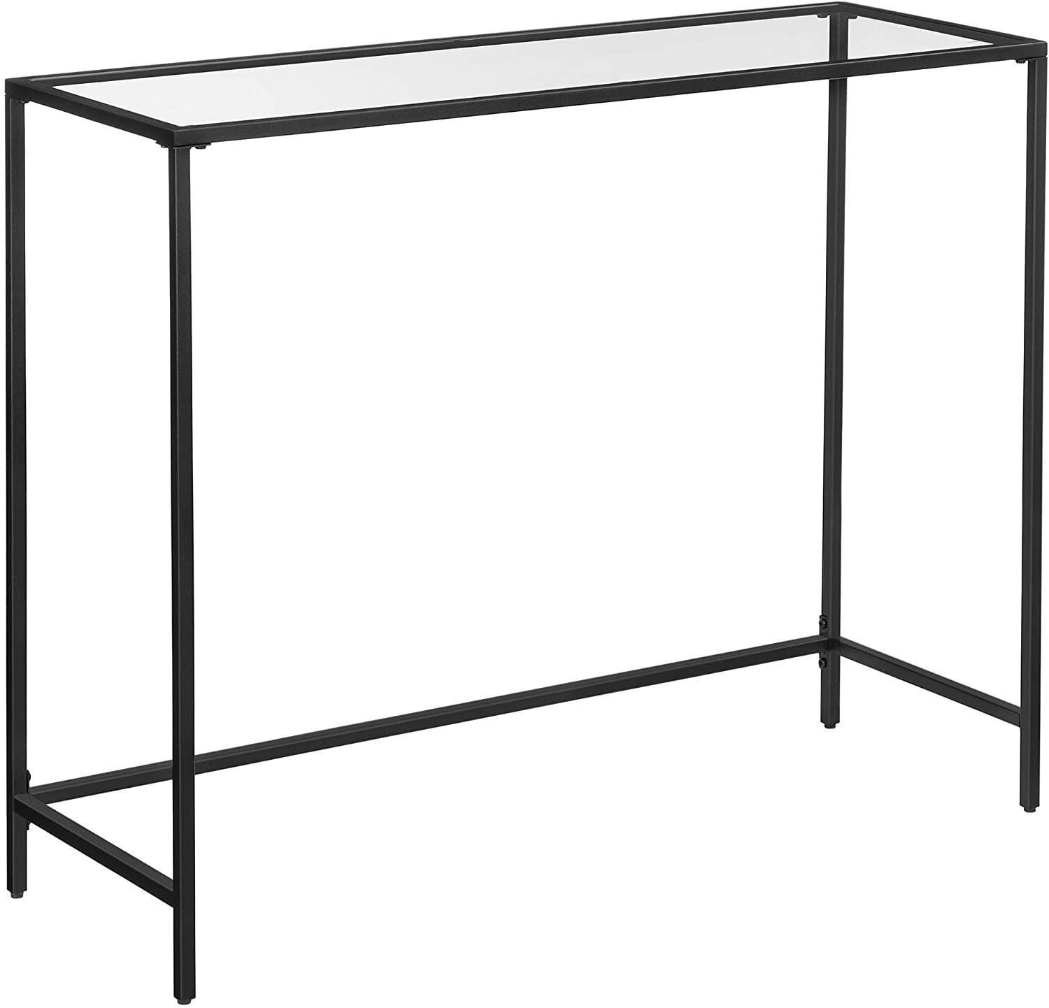 Konsola Salonowa 100X35X80 Cm Czarny, Przezroczysty