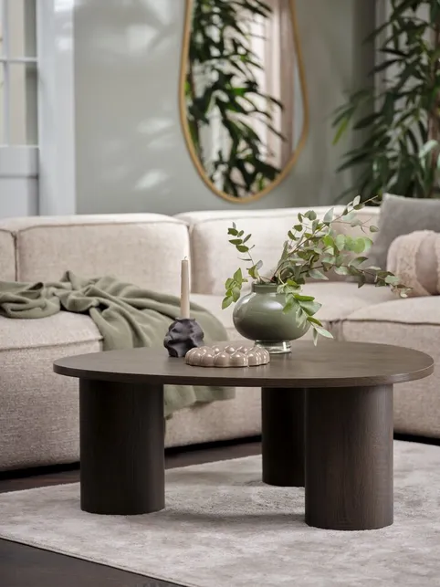 Sofabord RAVNSBJERG 90x90 mørk eg farve