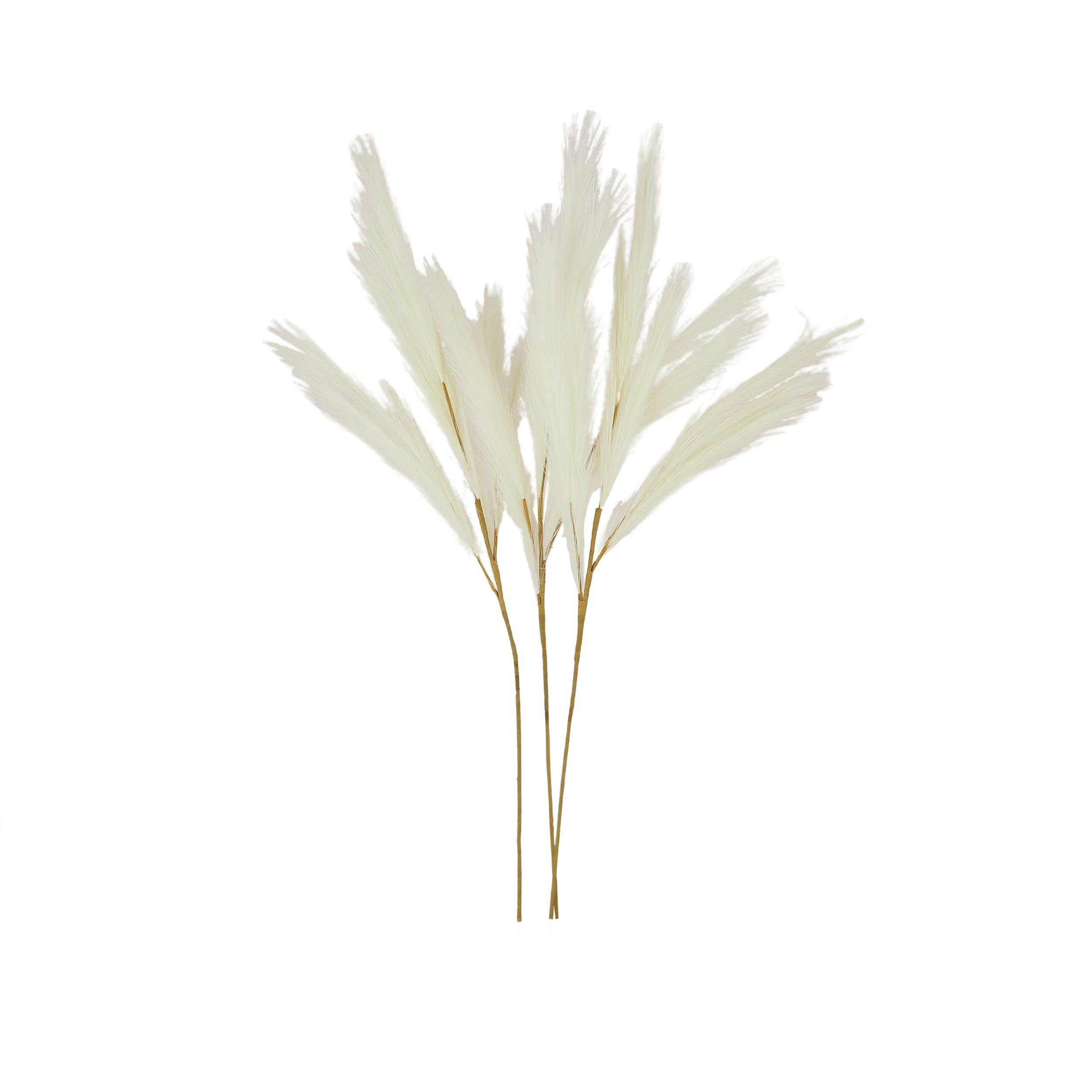 - Plumeau artificiel crème 110cm lot de 3