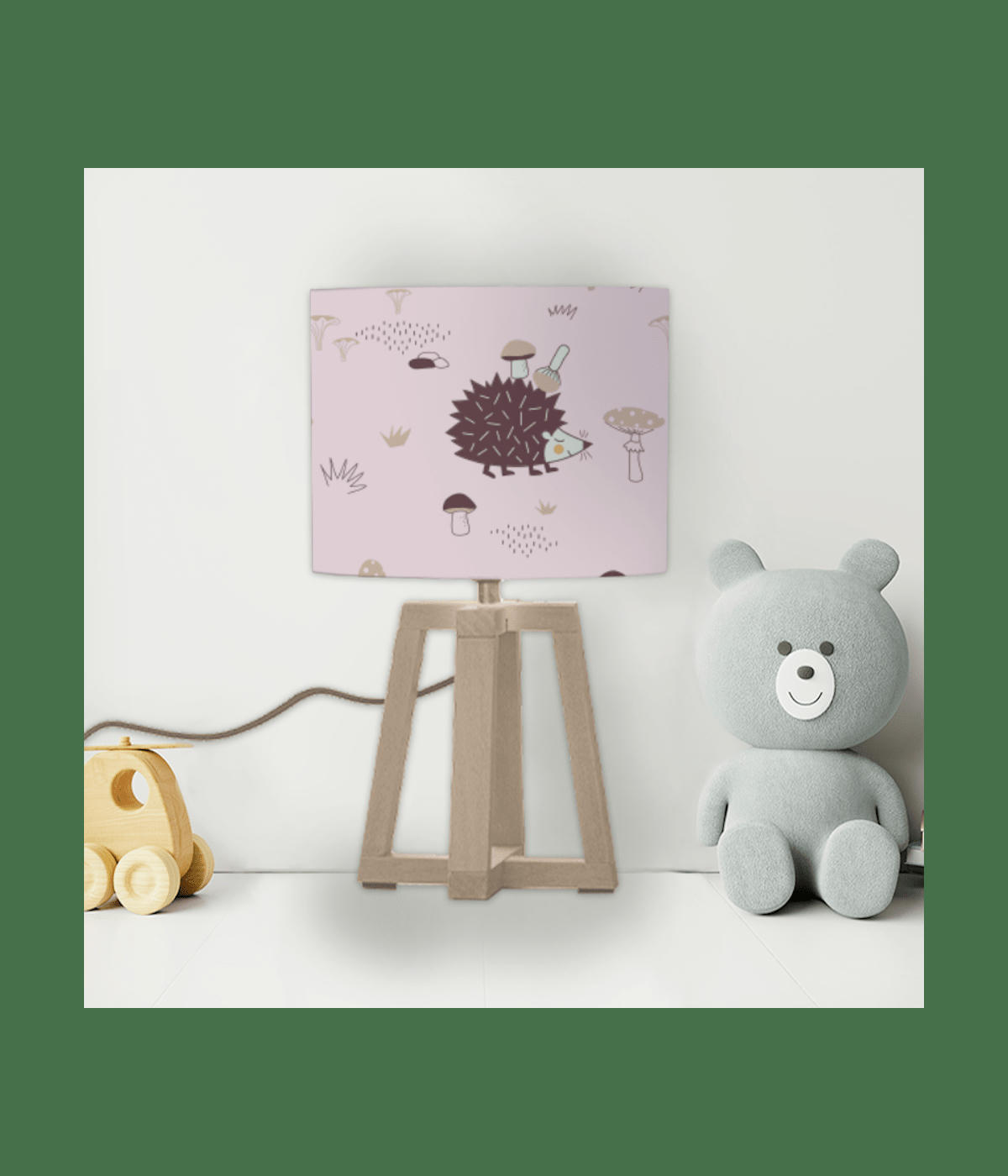 ENFANT - Abat-jour chevet enfant Hérisson Lavande D: 25 x H: 20