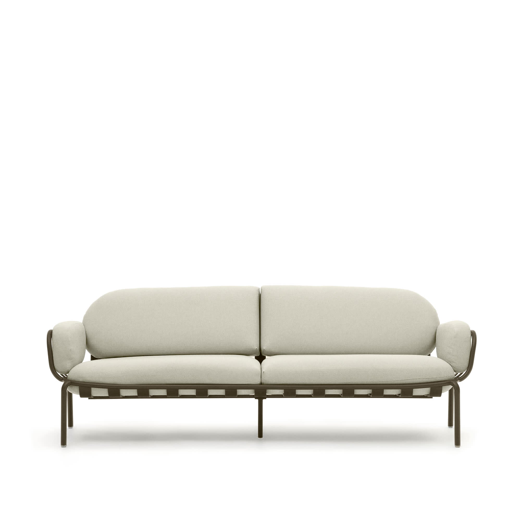 Kave Home - Joncols 3-zitsbank voor buiten in aluminium met groen