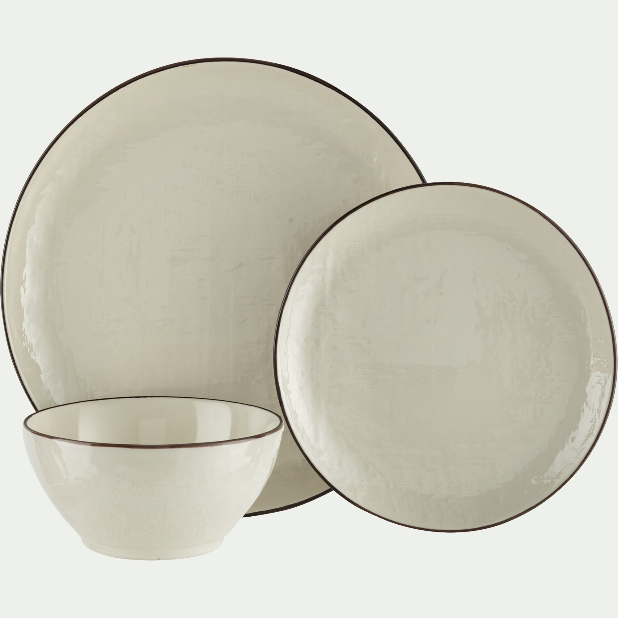 ZIA - Assiette plate en grès D26,9cm - blanc