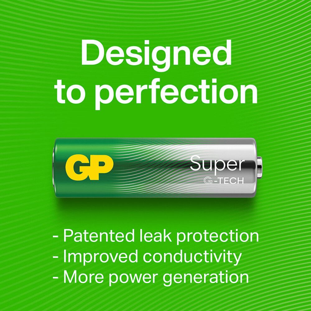 AA-BATTERIER GP BATTERIES SUPERALKALISKE LR6 20 STK.