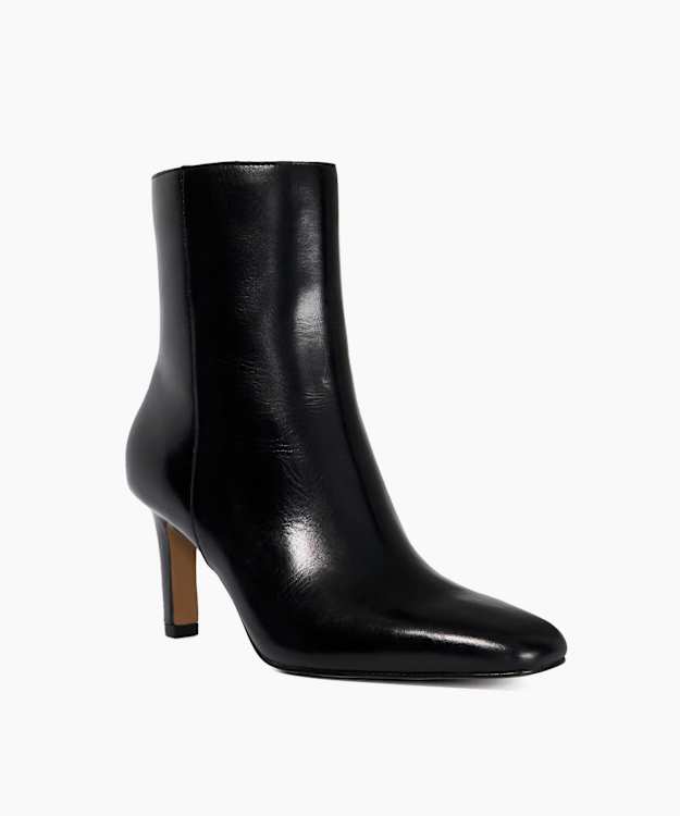 Ovation Black - Leather Heeled Ankle Boots