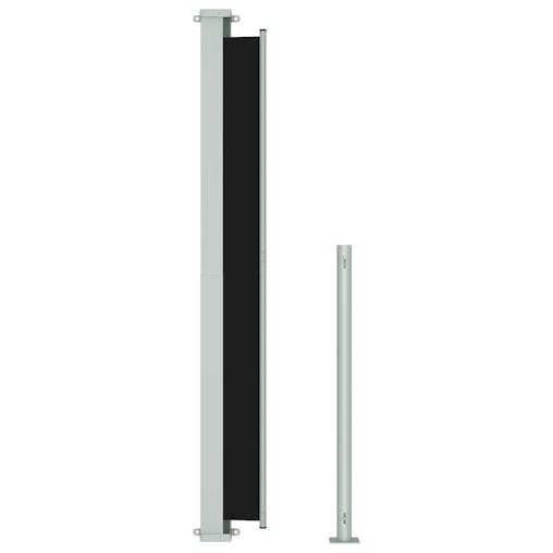 NNEVL Patio Retractable Side Awning 220x500cm Black