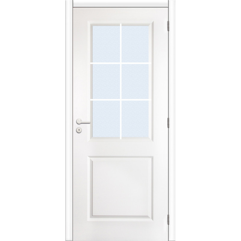 Porte vitrée à peindre Carrara tubulaire 78 x 201,5 cm THYS