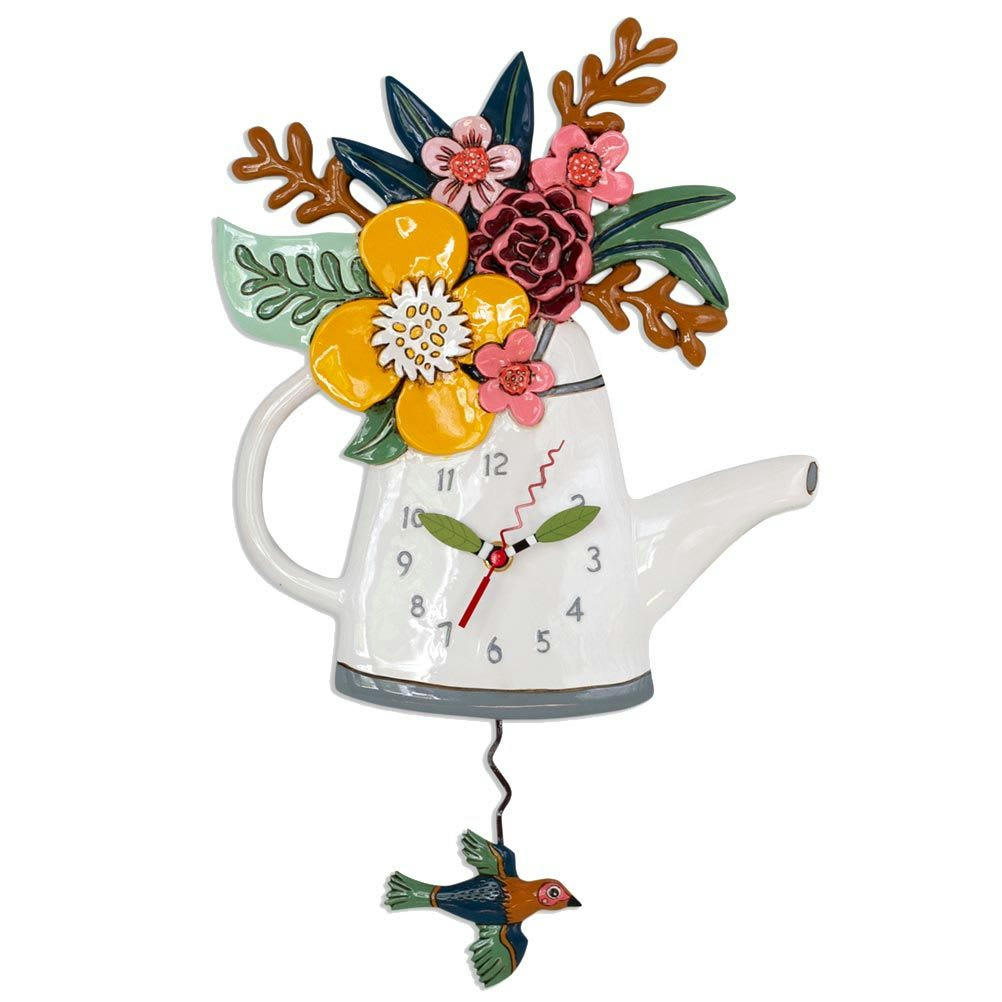 ALLEN - Pendule horloge arrosoir 40x26cm