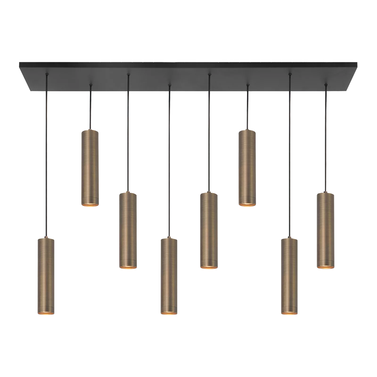 Highlight hanglamp Perugia - 8 lichts - 115 x 160  cm - zwart brons