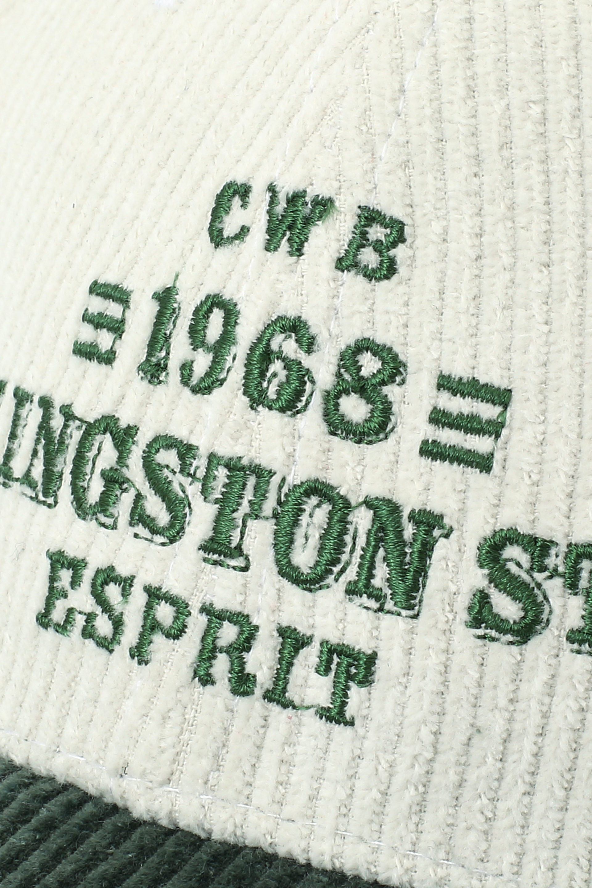 Esprit Embroidered Corduroy Cap - Kingston St.（UNISEX）