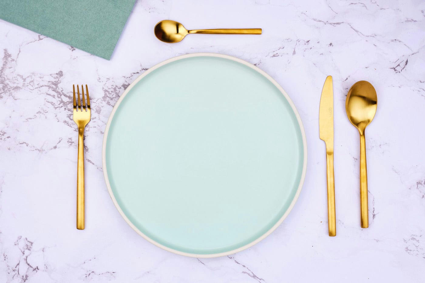 NUDE - Lot de 24 couverts de table en inox or