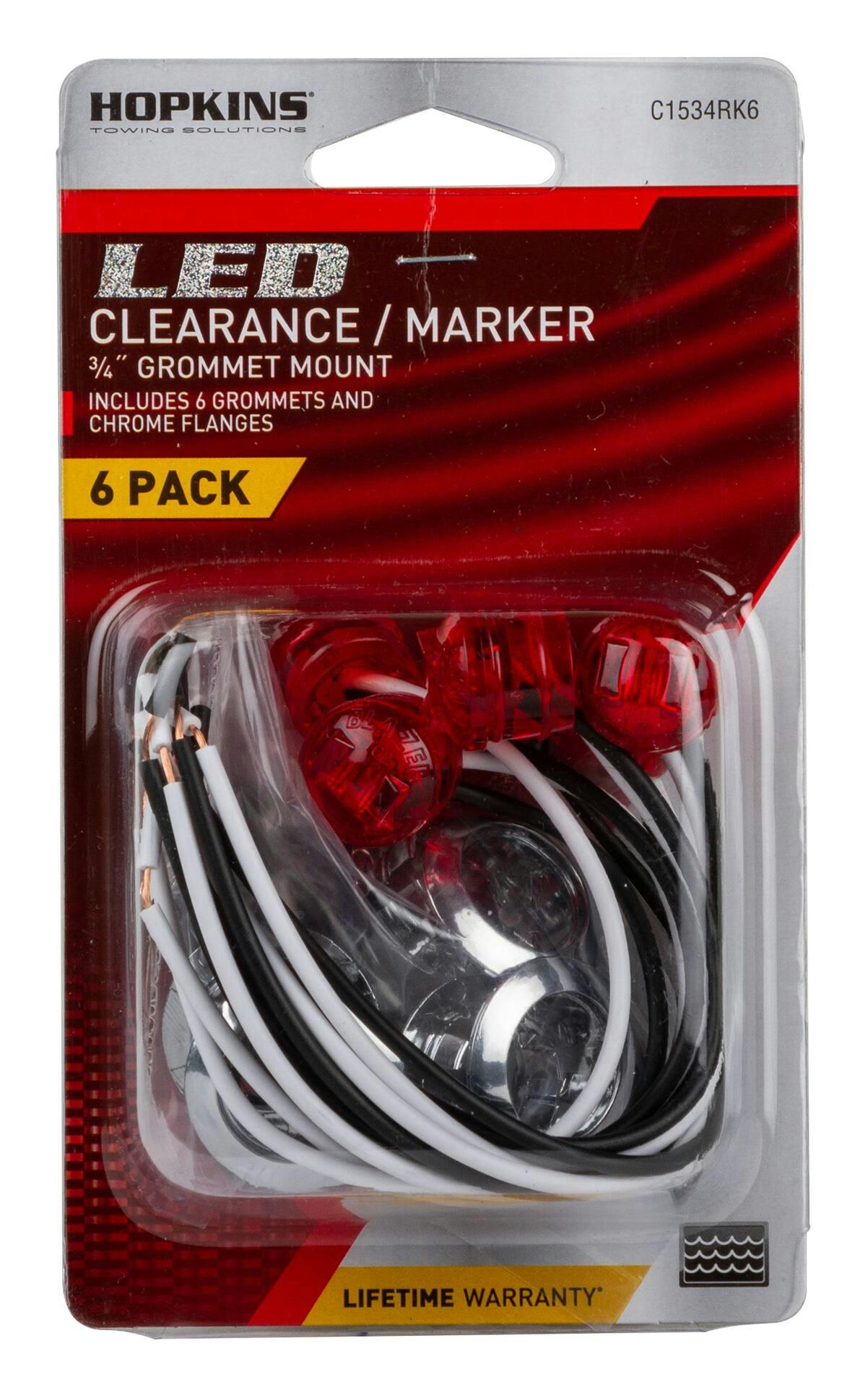 Hopkins Towing Solution Carded LED Clearance Light, 6-pk, Red