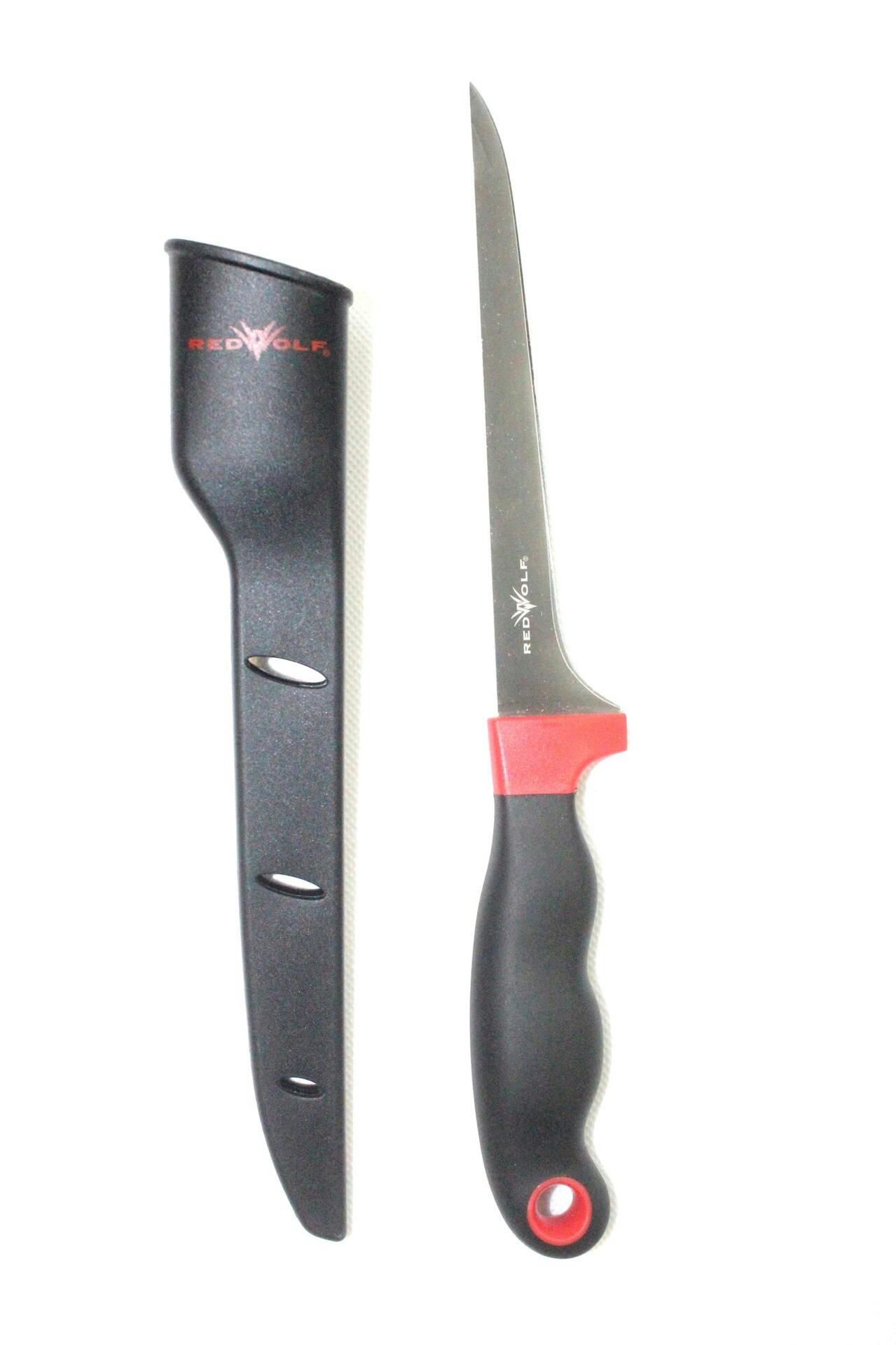 Red Wolf Stainelss Steel Fillet Knife, 6-in