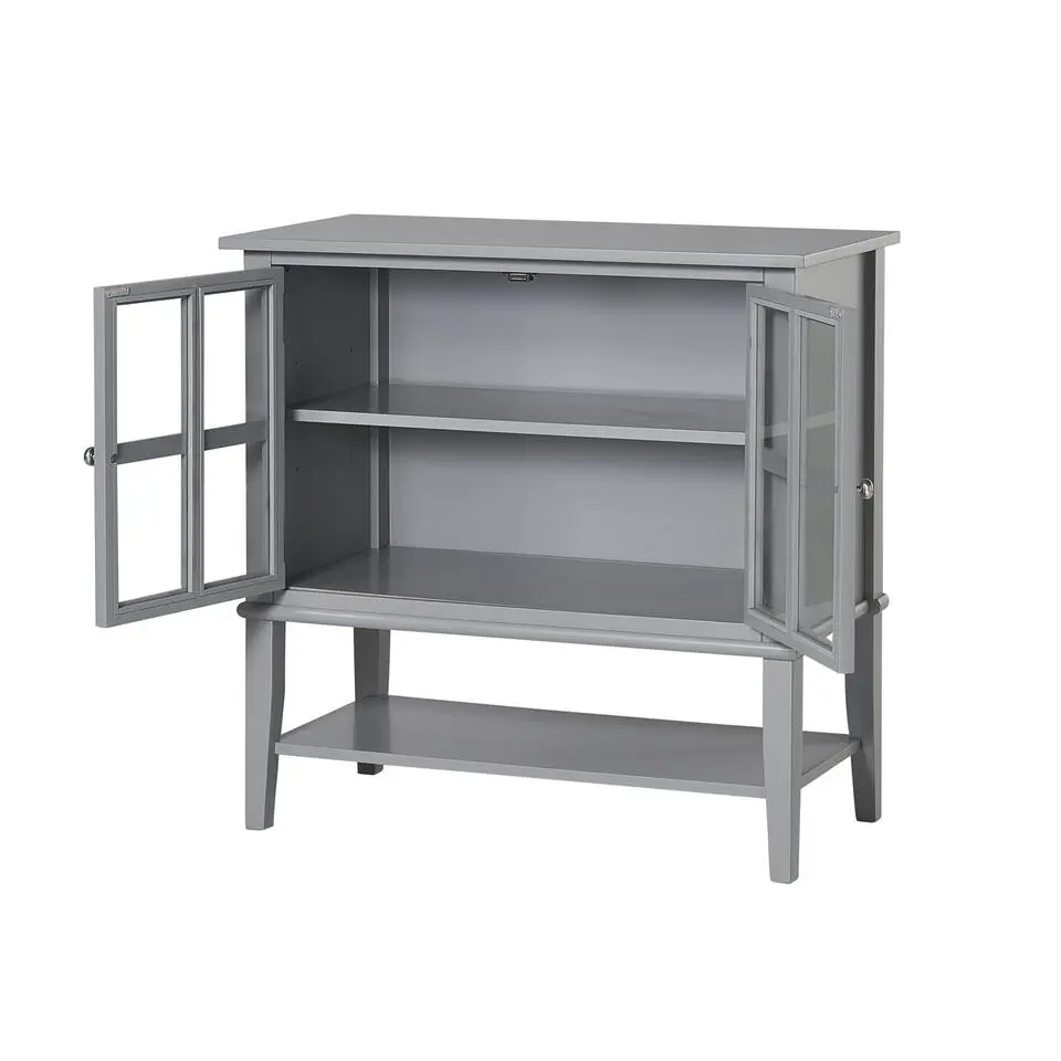 Franklin - Vitrinekast met 2 deuren in grijs