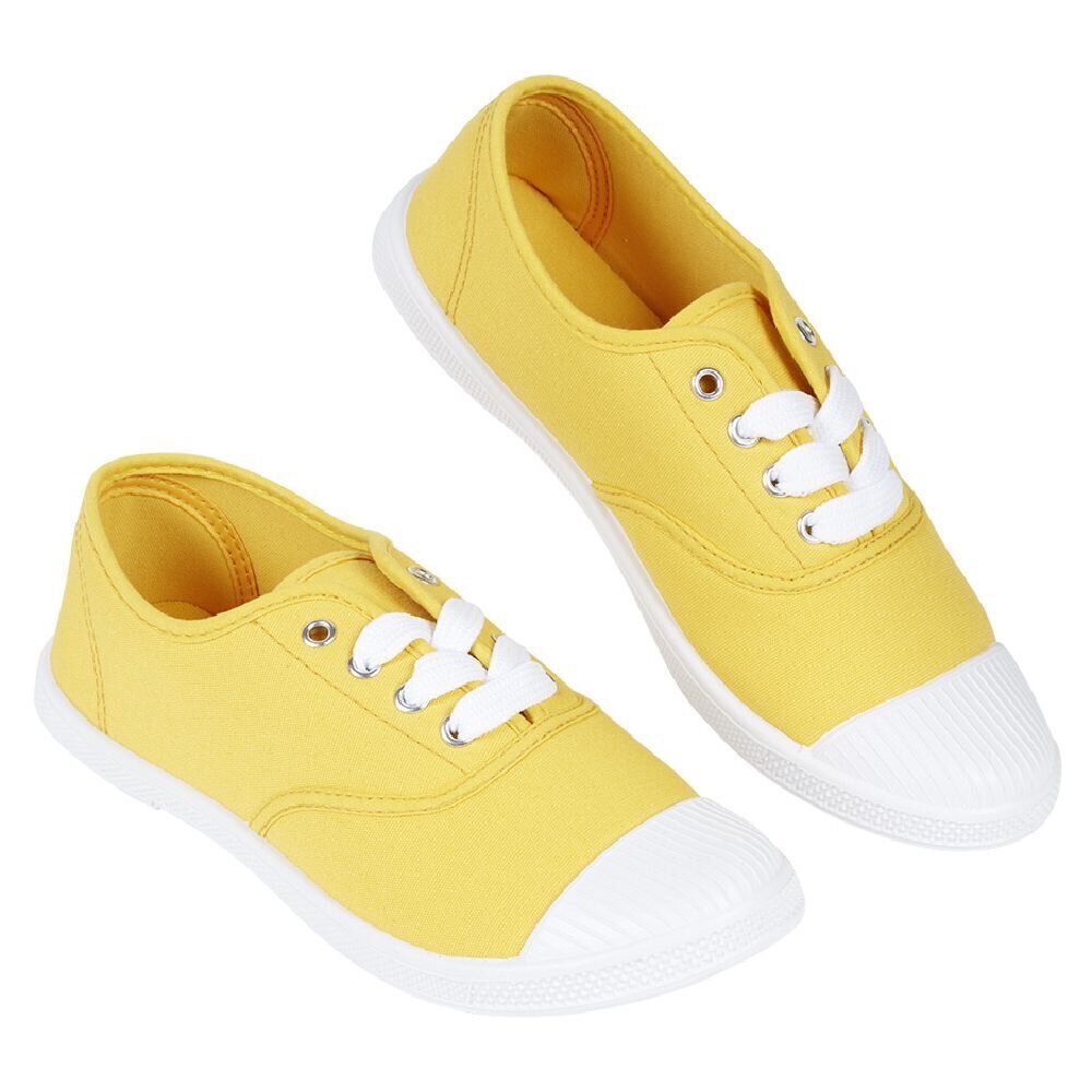 Chaussures en toile de coton jaune t 36